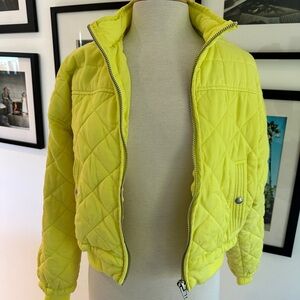 Blank NYC Kids Quilted Yellow Puffer Jacket
